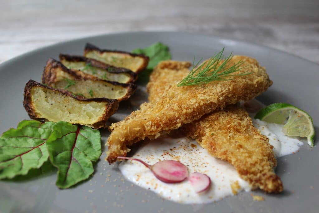 Jeff Benda Copyright Potato Crusted Fish