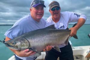 Tim Anderson Of Columbus Oh With Capt Vince Pierleoni Right And A 31 Lb 5 Oz Leading Loc Fish
