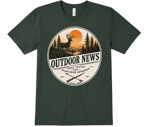 Majestic Whitetail Outdoor News Logo T-Shirt - Image 4